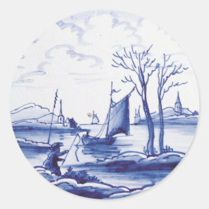 Adesivo Azulejo azul tradicional holandês