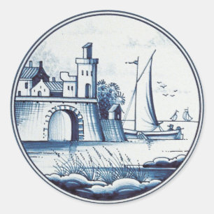 Adesivo Azulejo azul tradicional holandês