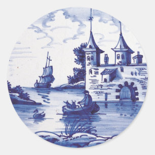 Adesivo Azulejo azul tradicional holandês