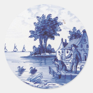 Adesivo Azulejo azul tradicional neerlandês