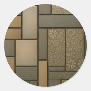 Adesivo Azulejo Bege Neutro Padrão Mosaico