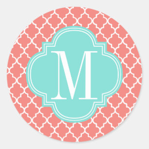Adesivo Azulejos marroquinos Coral Lattice Personalizado