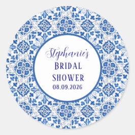 Adesivo Azulejos Portugueses Azuis Festa de Noivado Medite