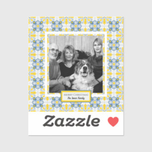 Adesivo Azulejos portugueses Foto do Natal da família