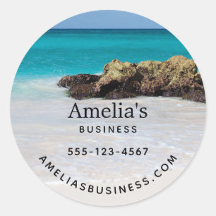 Adesivo Azure Ocean Sandy Beach Photo Business