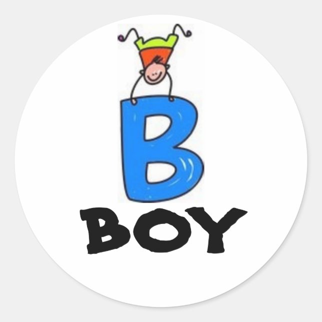 Adesivo "B" é para BOY (Frente)