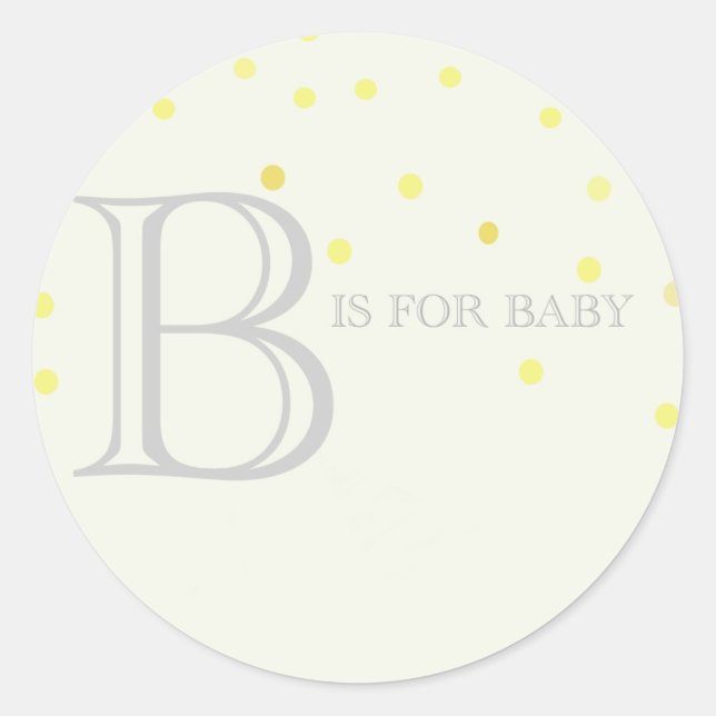 Adesivo "B" é para o Chá de fraldas Sticker (Frente)