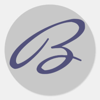 ADESIVO "B" MONOGRAMA CINZA E MARINHO AZUL