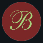 Adesivo B Monograma Envelope Selo<br><div class="desc">Vinheta B inicial e/ou selo do envelope</div>