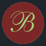 Adesivo B Monograma Envelope Selo<br><div class="desc">Vinheta B inicial e/ou selo do envelope</div>