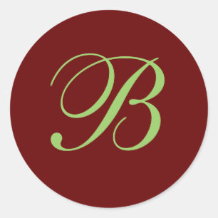 Adesivo B Monograma Envelope Selo