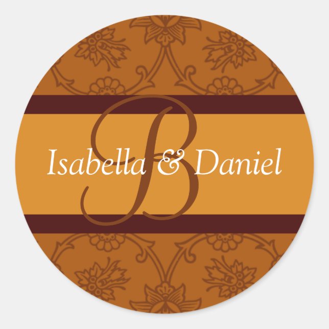 Adesivo B Monogramas Para Selos De Envelope (Frente)