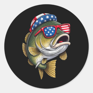 Adesivo B Pesca De Peixes 4 De Julho Bandeira Americana Us