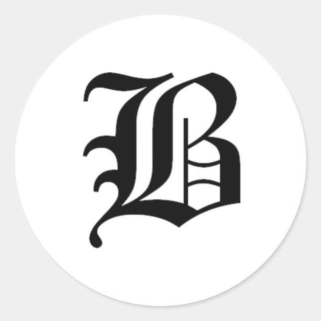 Adesivo B-text Antigo Inglês (Frente)