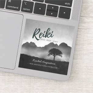 Adesivo B&W Instrutor de Mediação do Mestre Yoga de Salóni