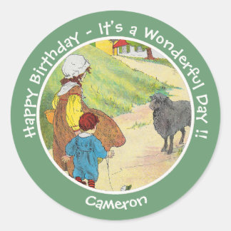 Adesivo Baa, Baa, Coleção de Festas de aniversário de Ovin