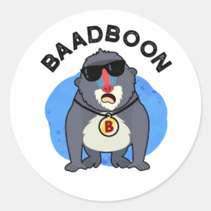Adesivo Baadboon Funny Bad Baboon Pun