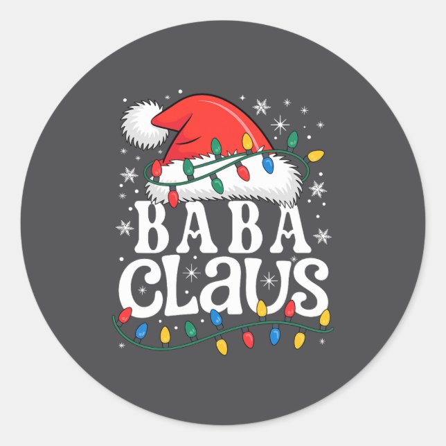 Adesivo Baba Claus Funny Xmas Christmas Grandma Holiday St (Frente)
