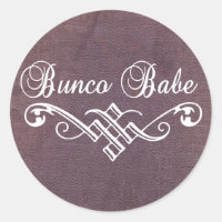 baba de bunco com inscrição branca e couro roxo