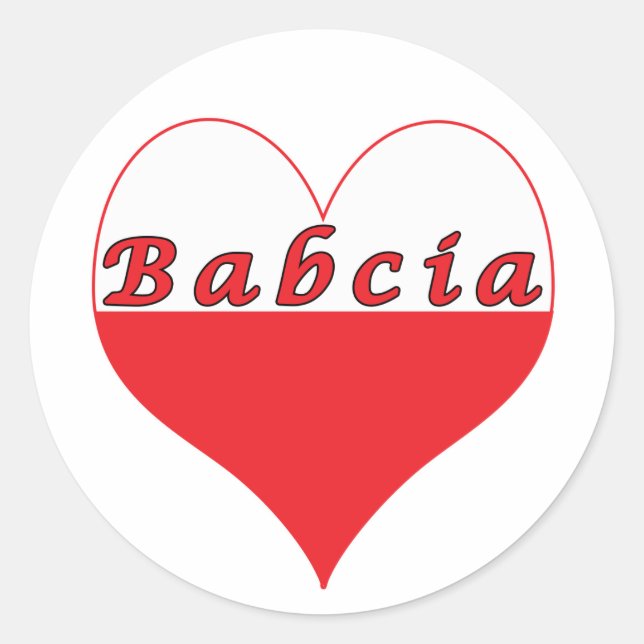 Adesivo Babcia Polonês Heart (Frente)