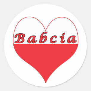 Adesivo Babcia Polonês Heart