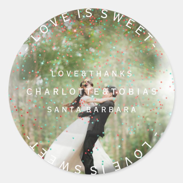 Adesivo Babel de Fotografia Rosa-Teal de Obrigados de Casa (Frente)