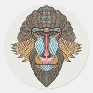 Adesivo Baboon ilustrado