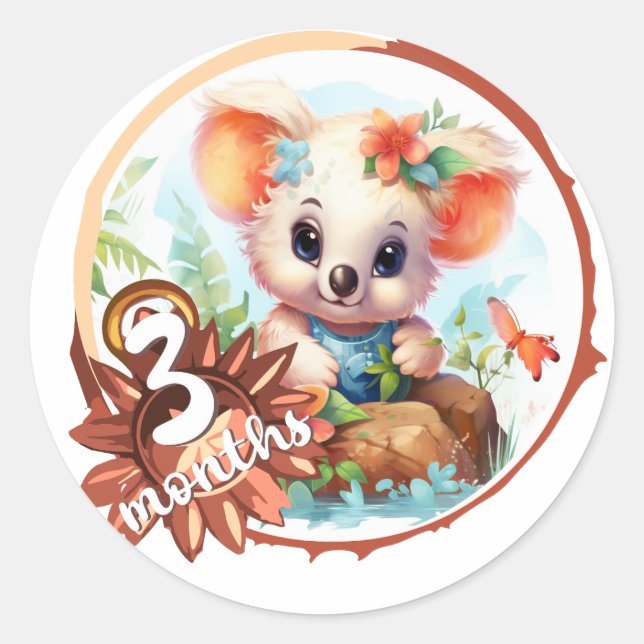 Adesivo Baby - 3 months too (Frente)