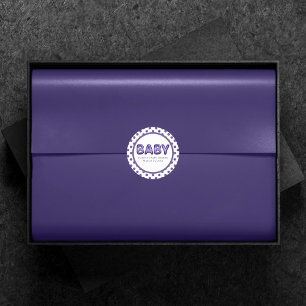 Adesivo Baby Balloon   Royal Violet Purple Chá de fraldas