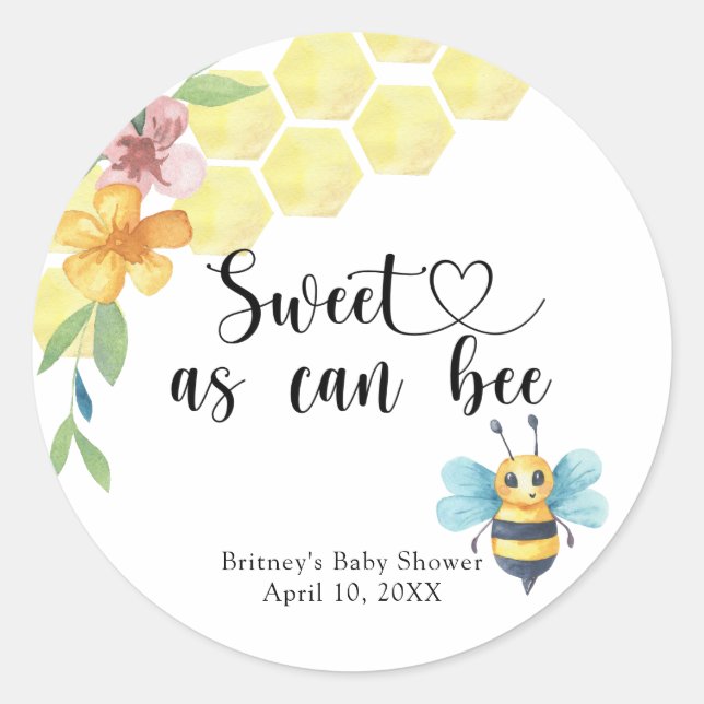Adesivo Baby Bee - doce como pode ser (Frente)