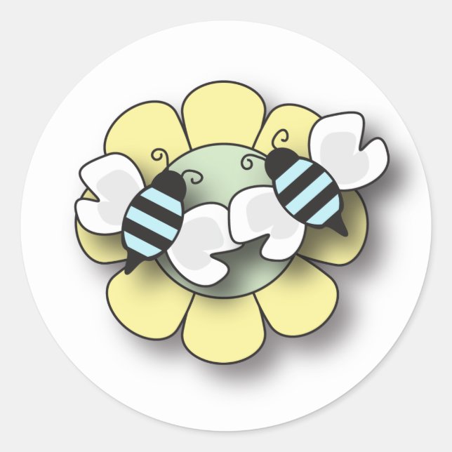 Adesivo Baby Bee Twin Boys Sticker (Frente)