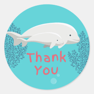 Adesivo Baby Beluga Obrigado Sticker