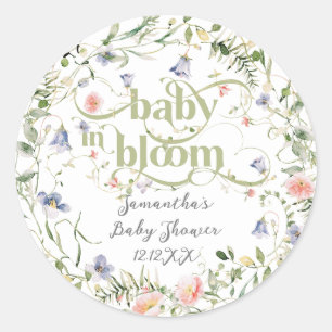 Adesivo Baby Bloom Wildflower Modern Neutral Chá de fralda