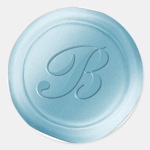 Adesivo Baby Blue 1 - Letra Monograma Cera-Vinhetas