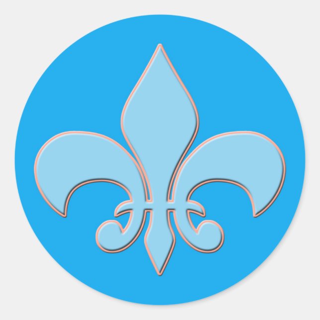 Adesivo Baby Blue Fleur-de-lis (Frente)