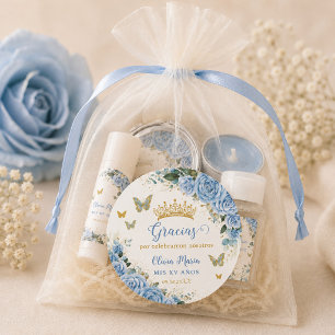 Adesivo Baby Blue Floral Borboletas Quinceañera Doce 16