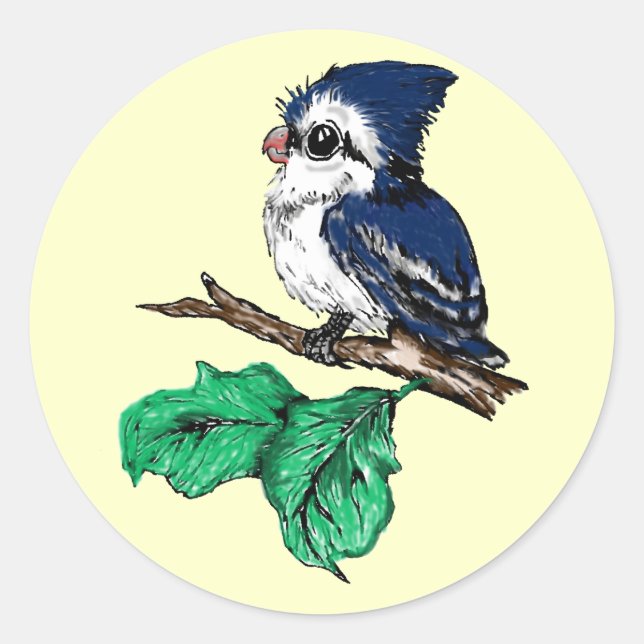 Adesivo Baby Bluejay Stickers (Frente)
