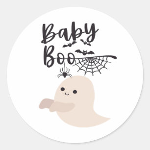 Adesivo Baby Boo Cute Halloween Impressão Vintage Style