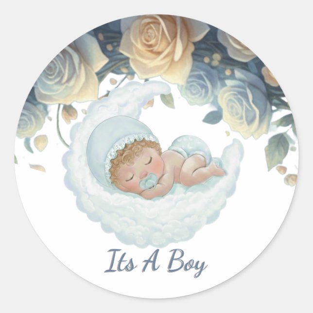Adesivo Baby boy baby shower  (Frente)