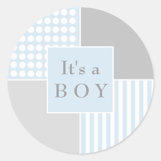 Adesivo Baby Boy Blue Modern Sticker (Frente)