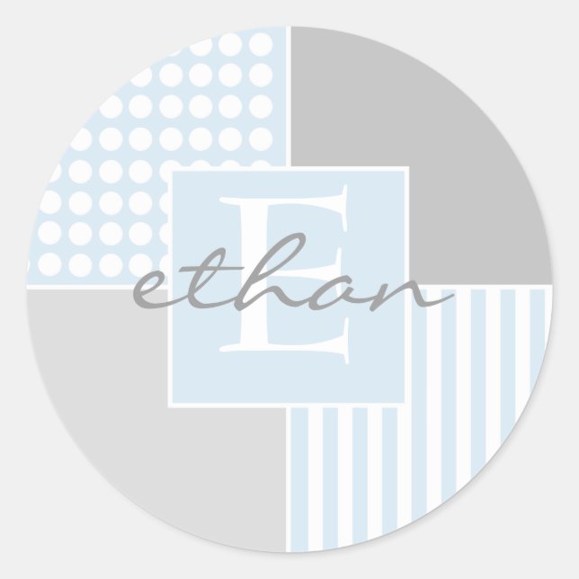Adesivo Baby Boy Blue Modern Sticker (Frente)