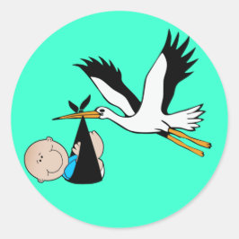 Adesivo Baby Boy Blue & Stork