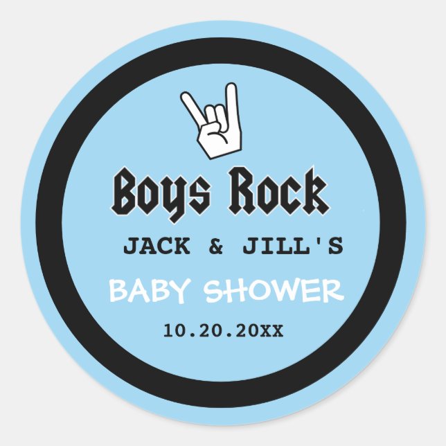 ADESIVO BABY BOY CHÁ CONCERT TICKET (Frente)