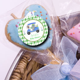 Adesivo Baby Boy Elephant & Monkey Golf Chá de fraldas Ret