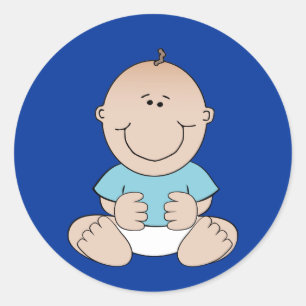 Adesivo Baby Boy in Blue Shirt Sticker