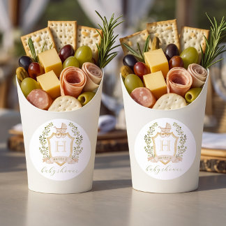 Adesivo Baby Carriage Crest Monogram | Neutral Baby Shower