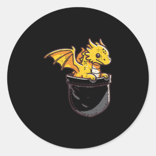 Adesivo Baby Dragon Pocket Cute Fantasy Mythasy Homens