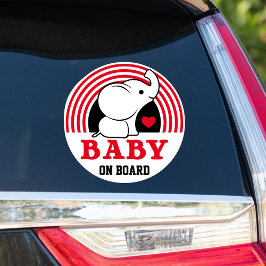 Adesivo Baby Elephant Baby On Conselho Car Sticker - Verme