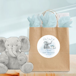 Adesivo Baby Elephant Hello Baby Boy Blue Baby Sprinkle