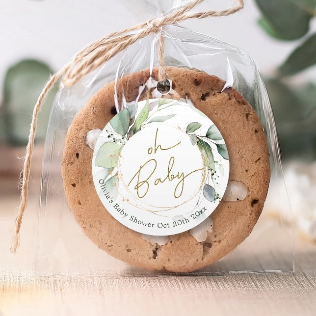 Adesivo Baby Eucalyptus Chá de fraldas Sticker (Criador carregado)